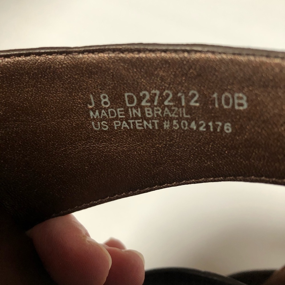 Cole Haan Nike Air Huarache Oxblood Brown Leather Wedge Sandals 10B - Picture 8 of 8